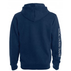 Navy Union made Organic Cotton/Poly Popover Hoodie