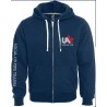 Navy Union made Organic Cotton/Poly Zippered Hoodie